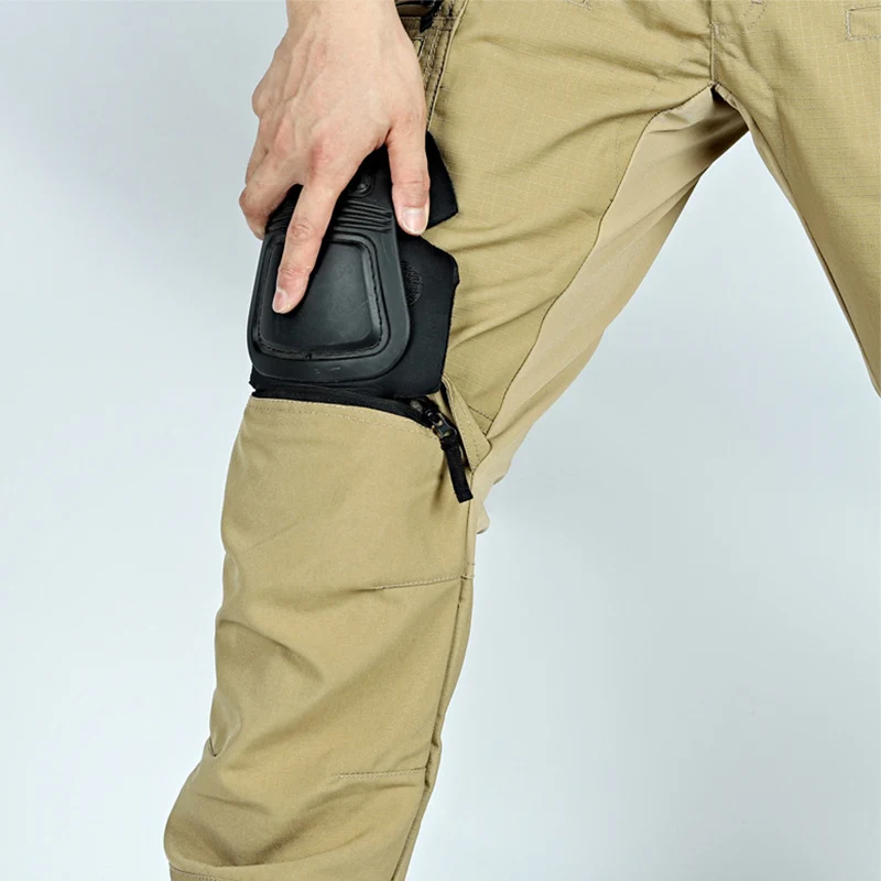 Pantalones Cargo Tácticos Impermeables – Multi Bolsillo Hombre Caqui - imagen 3