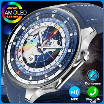 OPPO 남성용 WatchX GPS 궤적 스마트 워치, 466x466 HD 화면 나침반 스마트워치, NFC BT 통화 스포츠 방수 시계, 2024 신제품