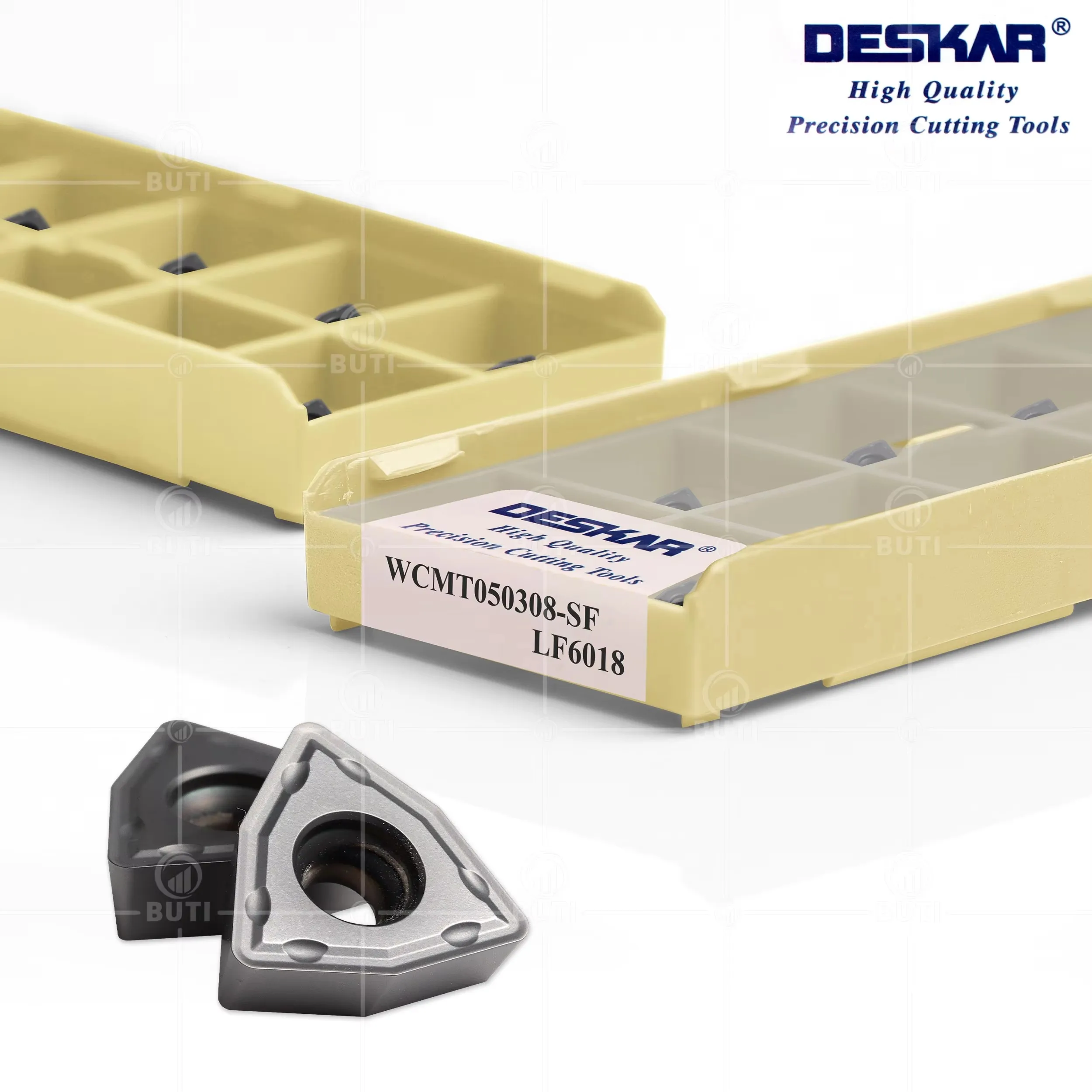 DESKAR 100% WCMX original 030208 040208 050308 -SF LF6018 U-Drill Torneamento CNC Torno Cortador Inserção de Metal Duro Para Ferramenta de Aço Inoxidável