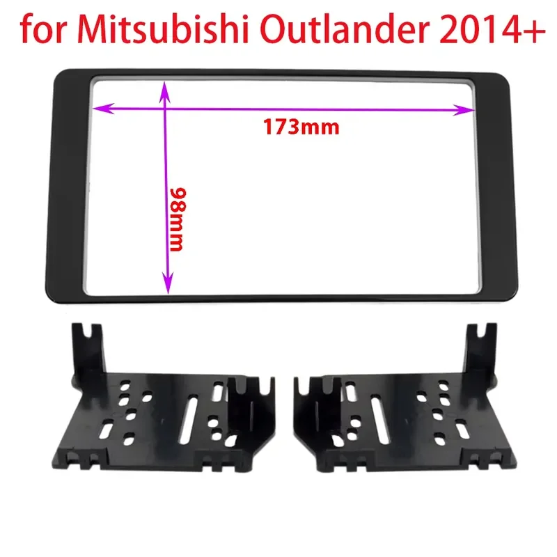7 Inch 2 Din Car Radio Fascia Frame for Outlander 2014+ DVD Stereo Adapter Mounting Dash Installation Bezel Panel