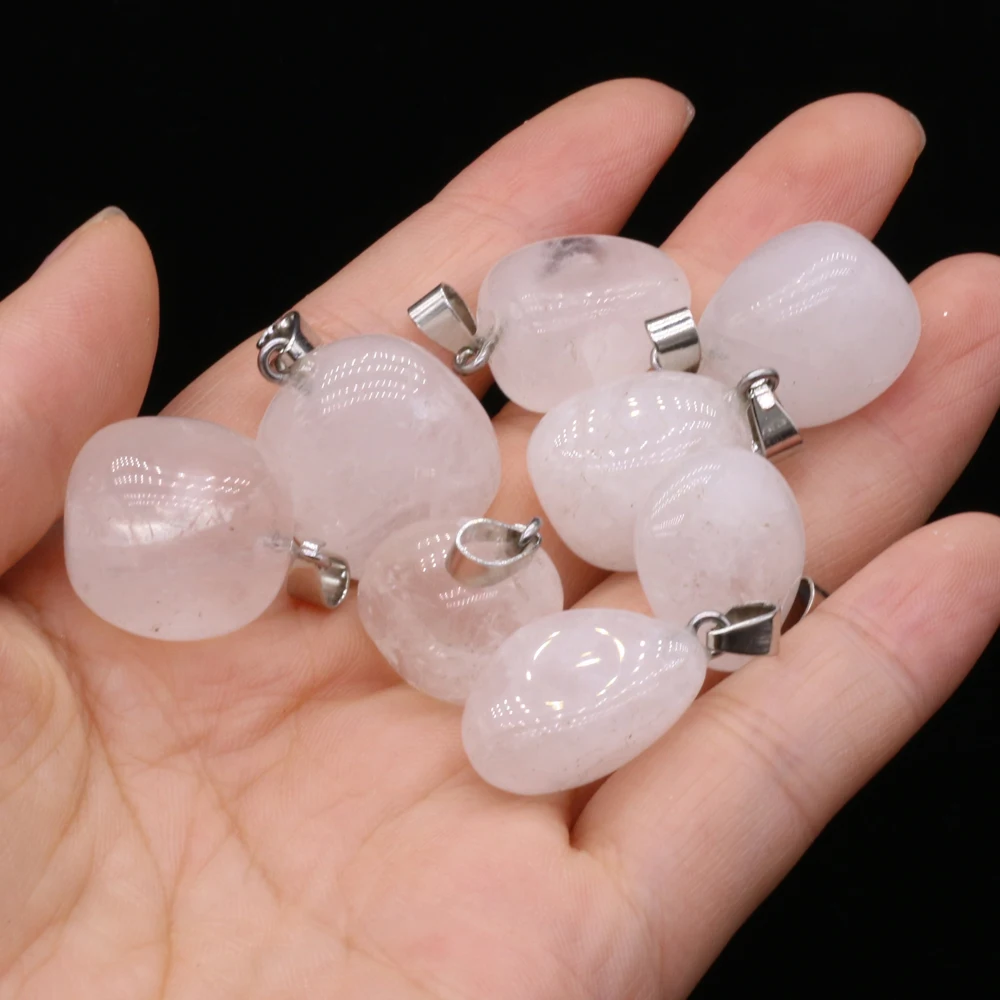 Natural Semi-precious Stone Pendant Irregular Cherry Blossom Agate for DIY Jewelry Making Necklace Size15x20-18x25
