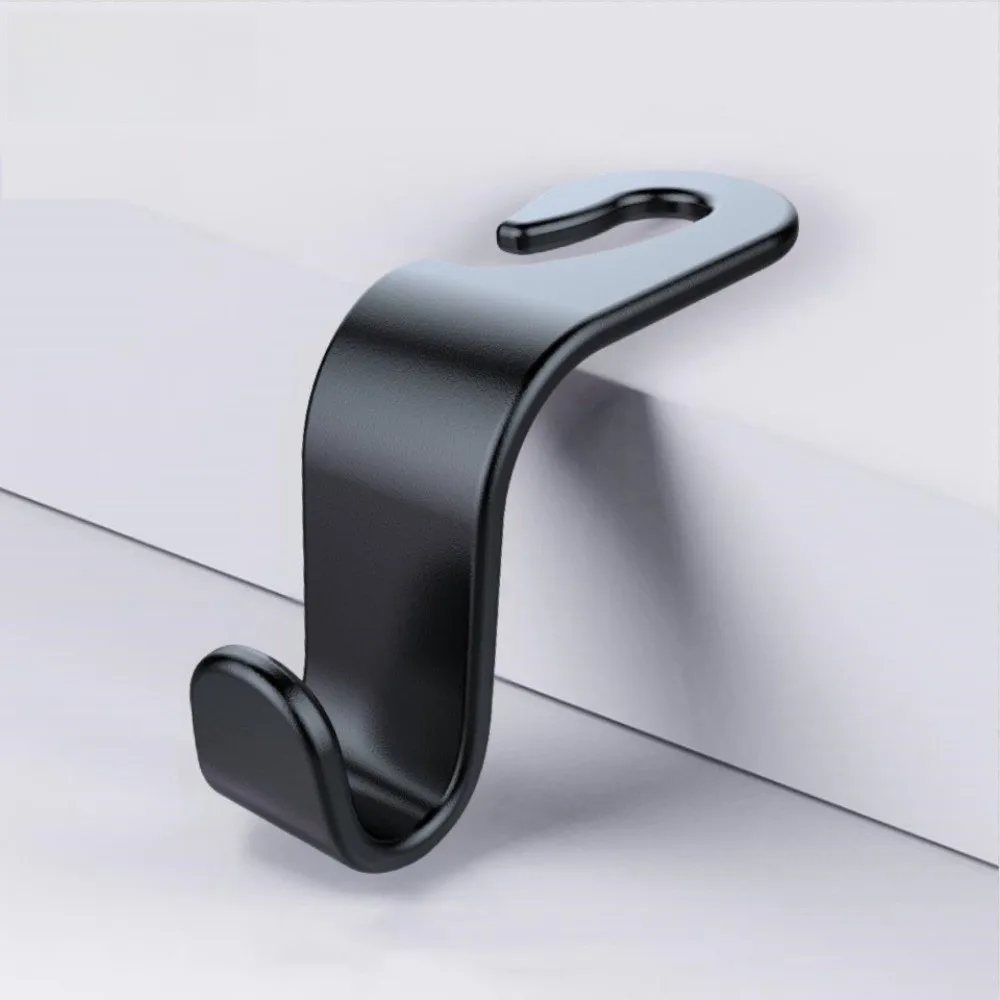 4PCS Set Car Seat Headrest Hook Hanging Design Multi-Purpose Use Auto Interior Storage Organizer Universal Fit Sturdy Build