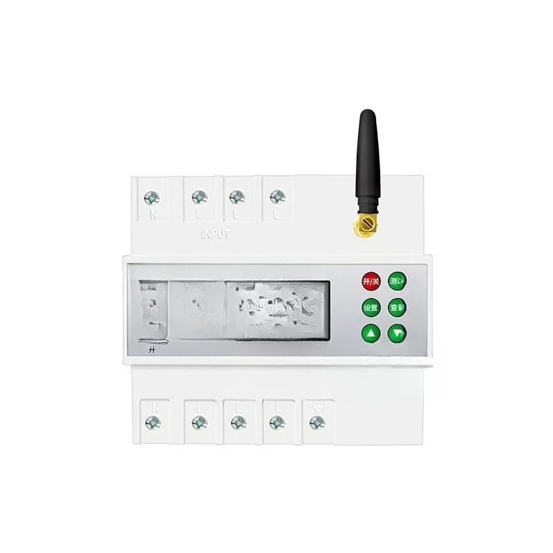 Wireless remote control smart electricity protector, three-phase four-wire mobile phone remote control 4P air switch lightning