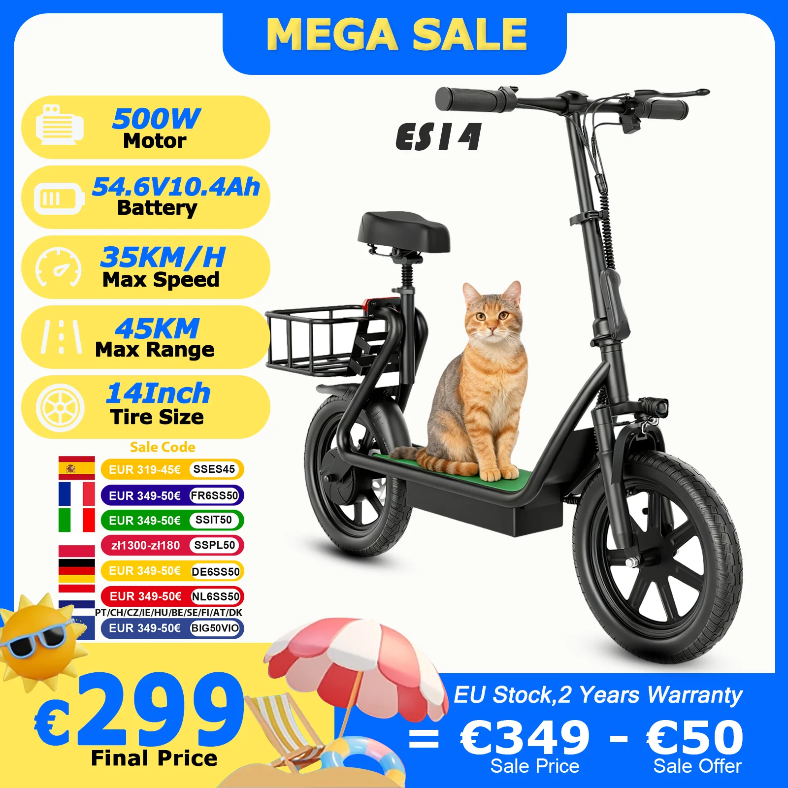JUICEASE-patinete eléctrico inteligente para adulto, Scooter de largo alcance de 10,4/14,5ah, 30-45KM, potente Motor de 450/500W, hasta 25-35 km/h, nuevo