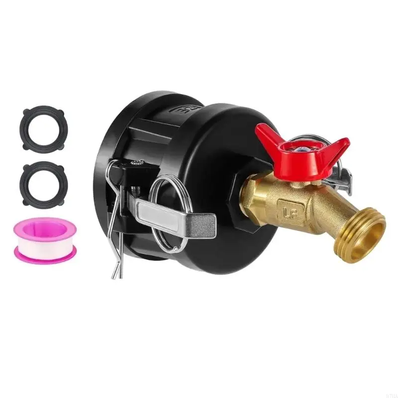 

2 Inch NPS Fine Thread To 3/4 Inch Butterfly Handle Faucet Adapter Heavy Duty Brass Adapter For Garden Irrigation Repair 87HA