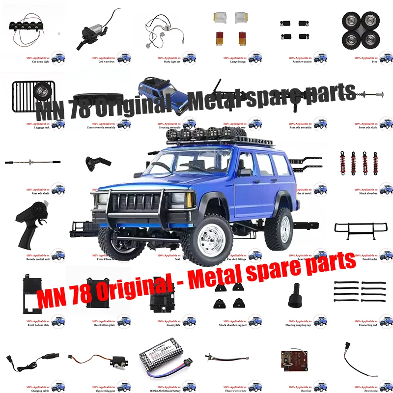 MN MN78 MN82 MN-78  RC Car Spare Parts Front and Rear Bumper Front and Rear Axle Main Board Gearbox Assembly  Car Accessories