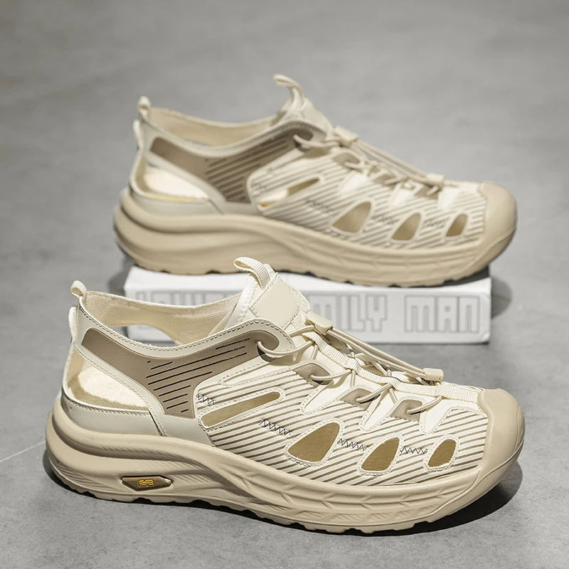 

Men's Premium Leather Sandals outdoor Handcrafted Slip-Resistant Tread for Outdoor/Office Casual men shoes