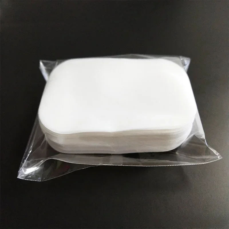 100pcs/bag White Disposable Paper Soap Hand Care Cleaning Washing Scented Soap Flake for Stidents Body Cleanser Gifts 3.4x5.5cm