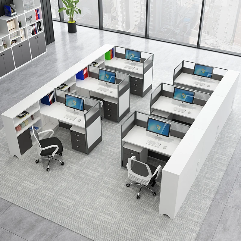 Office desk and chair combination screen partition, 8-person screen, office desk, staff card seat, workstation, finance office