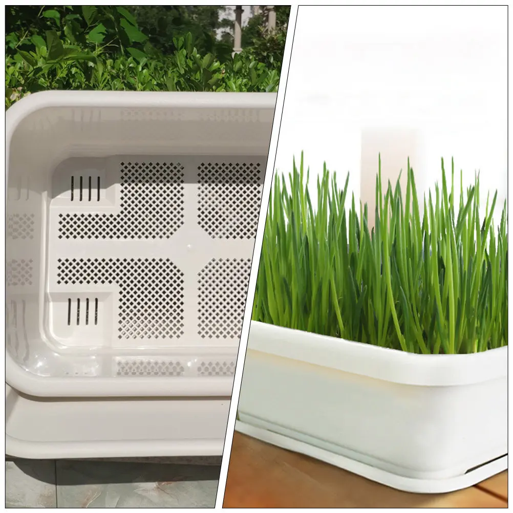 1Pcs Plastic Vegetable Growing Tray Sturdy Planter with Bottom Mesh for Plants Fruits Vegetable Garden Trays Plastic Plant Pot