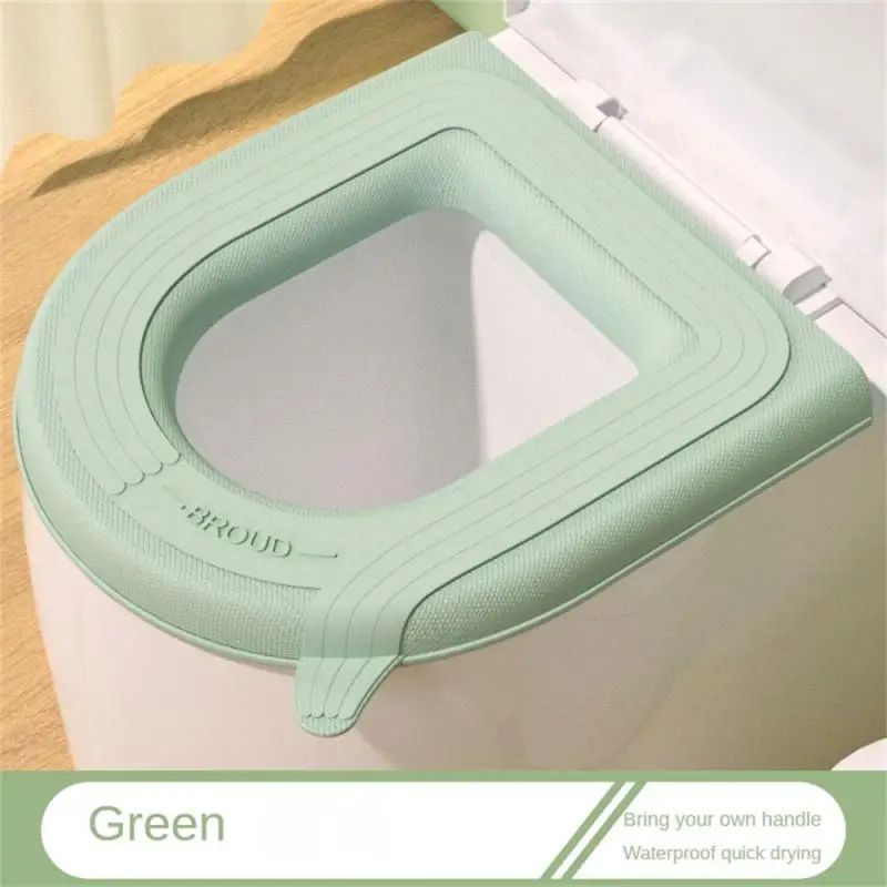 1PCS Waterproof Toilet Seat Cover Washable Sticker Bathroom Closestool Mat Universal Toilet Seat Cushion Household Toilet