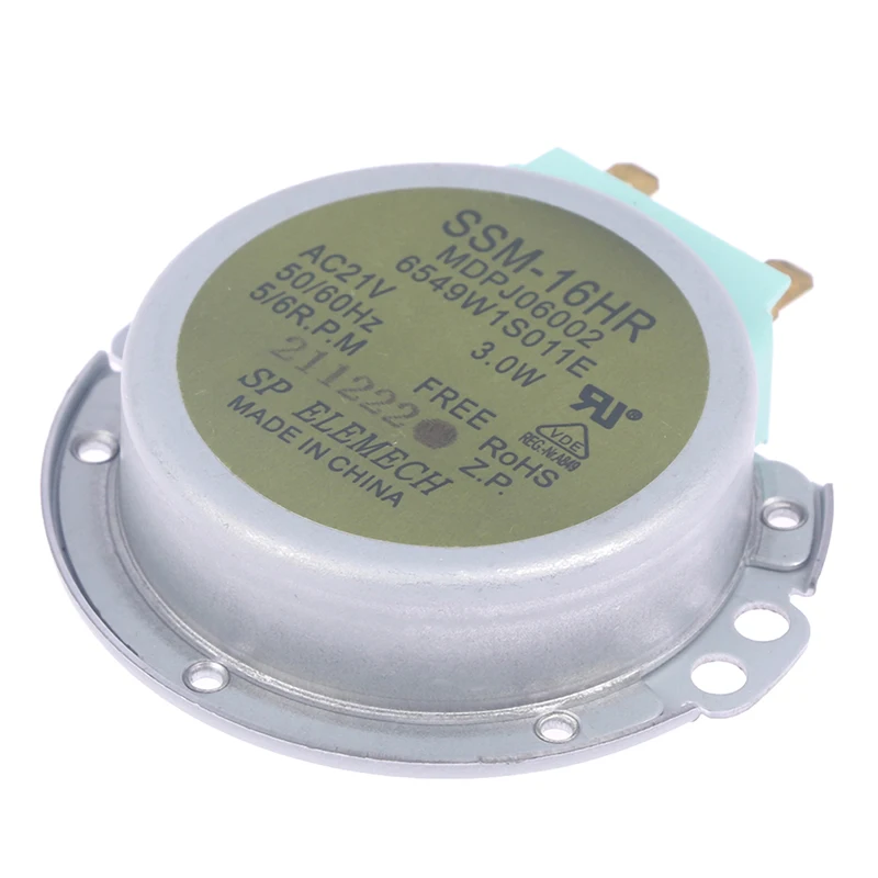 Microwave Oven Synchronous Motor Tray Motors SSM-16HR AC 21V 3W 50/60Hz for LG Microwave Oven Parts