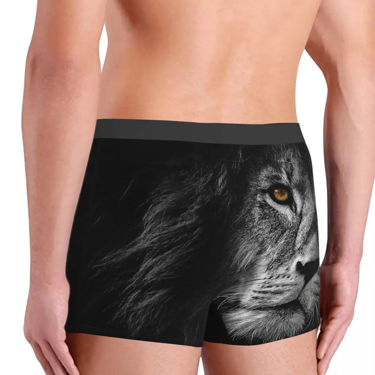 Lion Face Maks Animal Underpants Homme Panties Man Underwear Ventilate Shorts Boxer Briefs