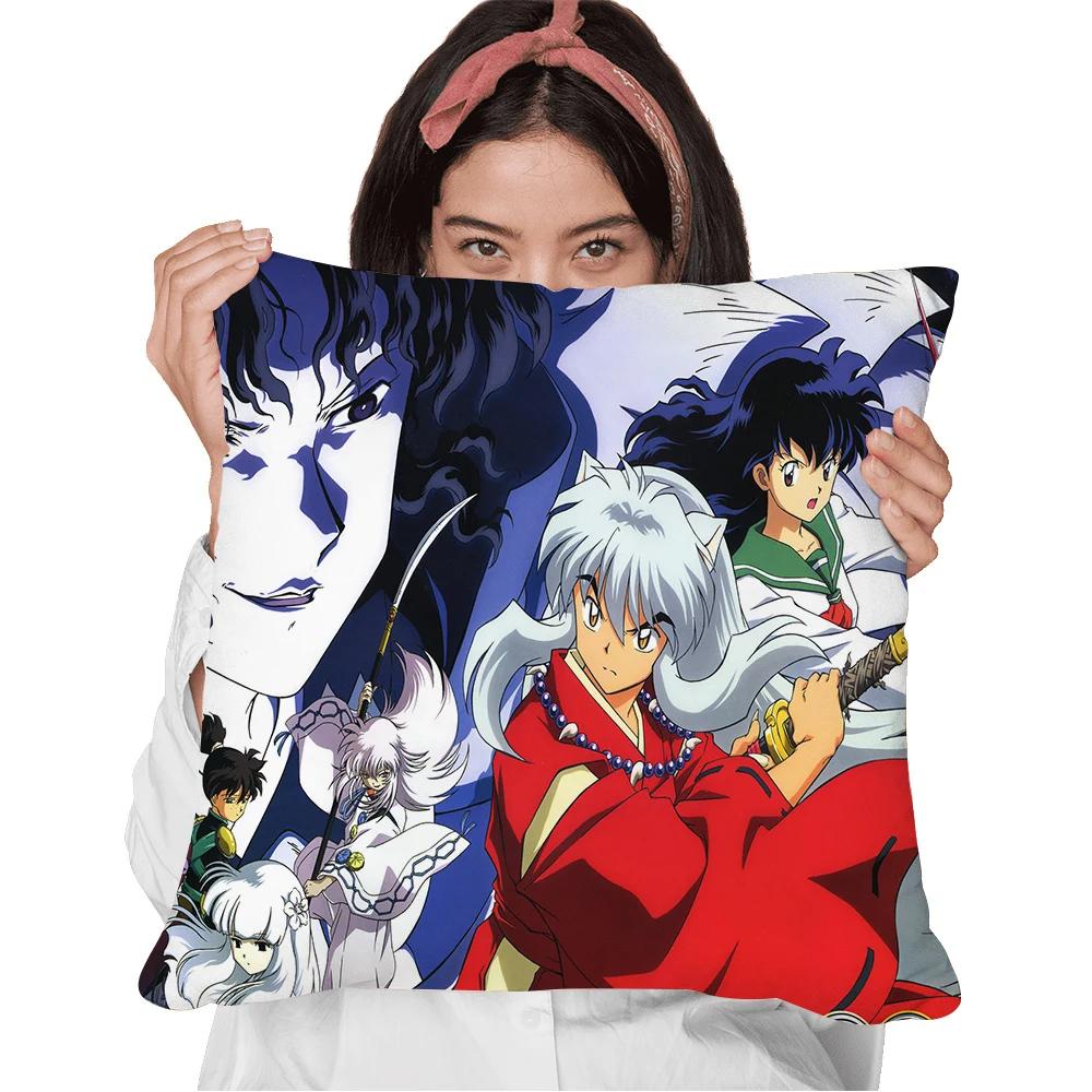 CLOOCL Anime Pillowcase Inuyasha Cartoon Funny Double Side Printed Cushion Cover for Sofa Car Home Decor Throw Pillowcase