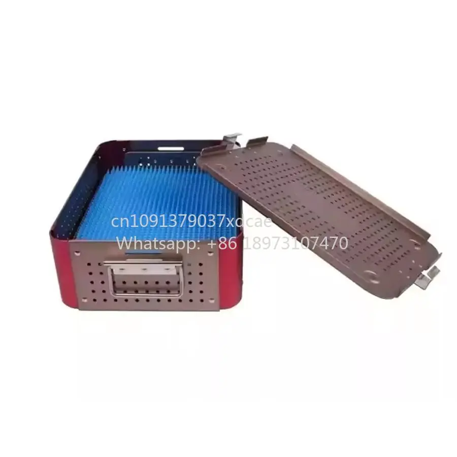 2026 NEW Aluminium Alloy Sterilization Case Silicone Mat Surgical Instrument Protection Autoclave Disinfection Tool Cassette Se