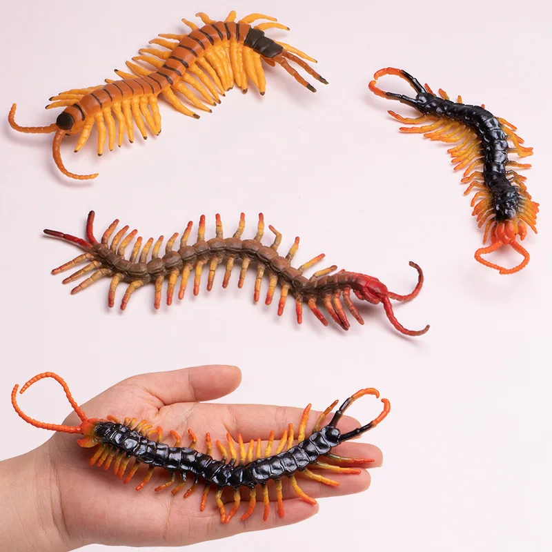 

Рептилия, имитация многоножки, насекомые, животные, модель, фигурки, забавные антистрессовые мягкие игрушки на Хэллоуин, украшение для рабочего стола, детский подарок