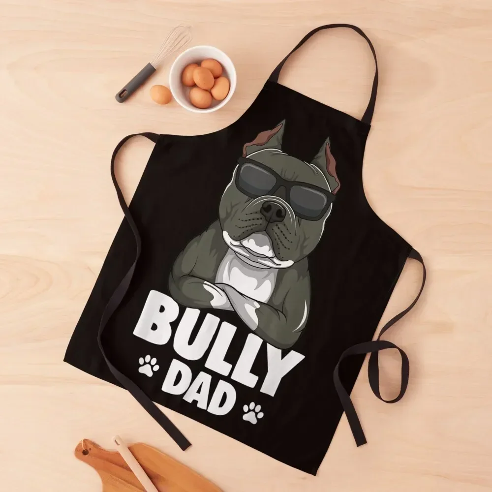 

Hombre Perro American Bully Dad Camiseta Apron Women's Kitchen Kitchen Items For Home Dress Apron