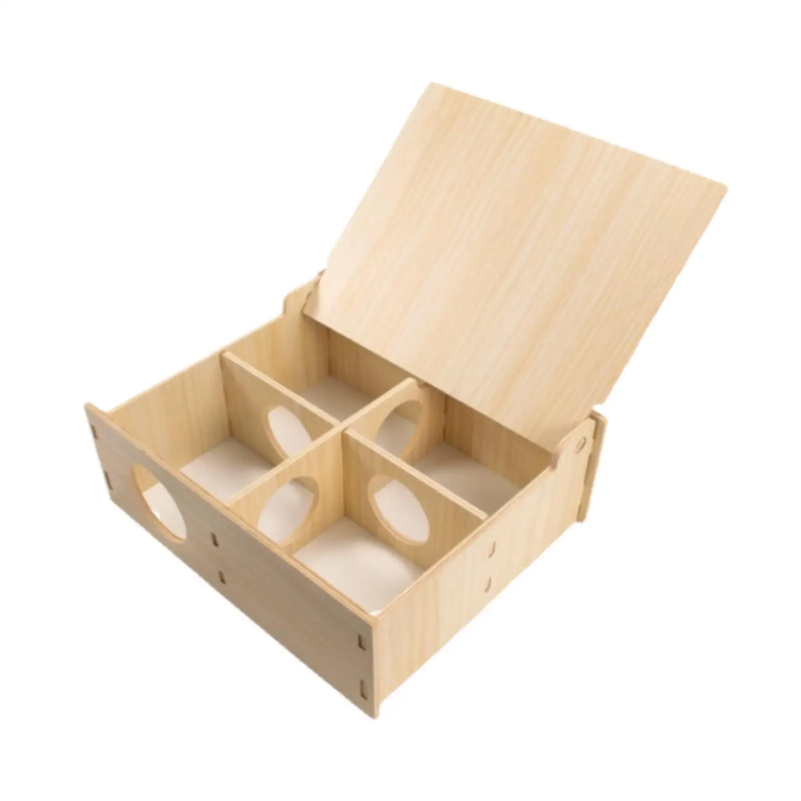 Wood Hamster Hidehouse Nest Hideaway Funny Landscape Ornament Hamster House for Small Animals Dwarf Hamsters Rat Playing