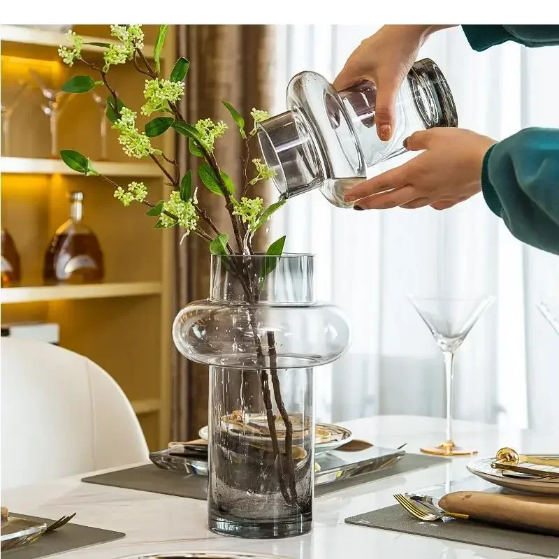 

#For Glass Vase Plating Transparent Hydroponic Abstract Geometry Modern Home Decoration Flower Arrangement Accessories Wedding&
