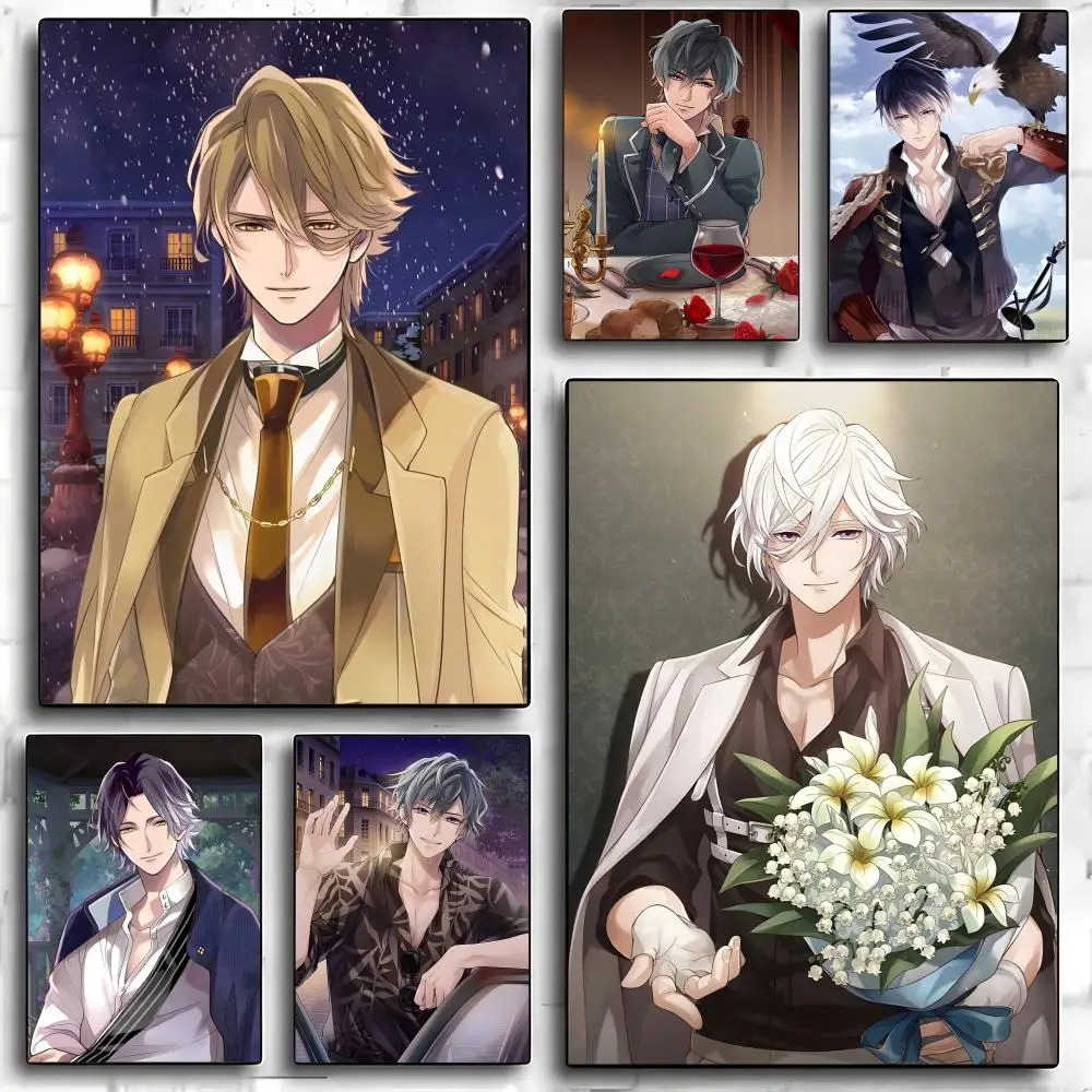 Anime Ikemen Vampire Poster Self-adhesive Art Waterproof Paper Sticker Coffee House Bar Room Wall Decor