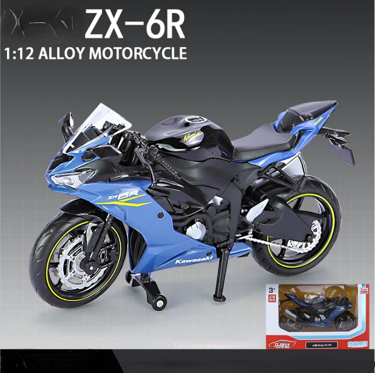 グッズ 1:12 Kawasaki Ninja ZX-6R Car Model Toys Die Cast Alloy Motorcycle