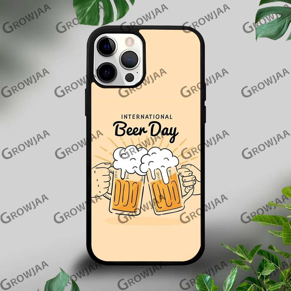 Beer Print Phone Case For iPhone 16 15 14 13 12 11 Pro Xs Max Mini Plus Celulares Hard Funda