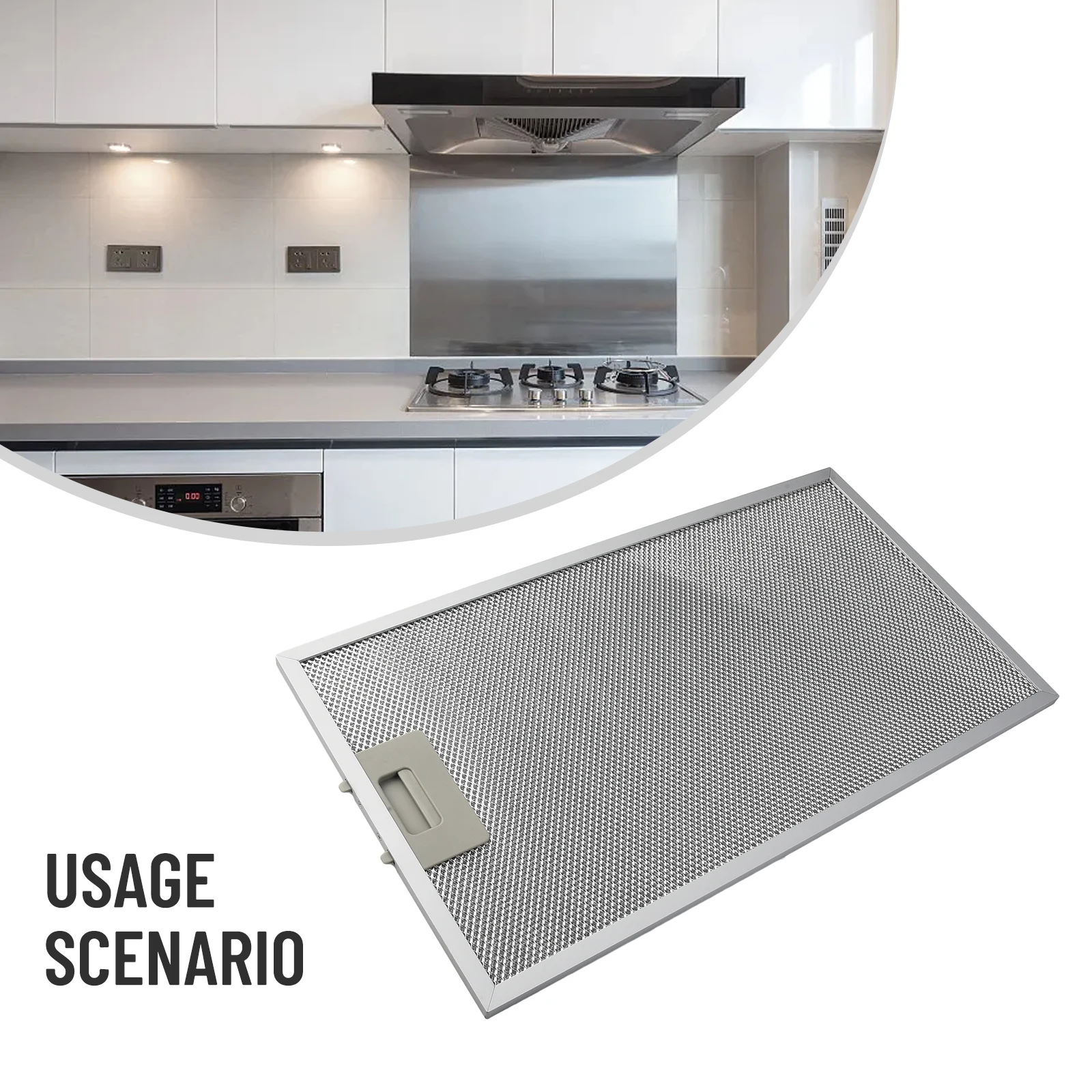 Filtro de aço inoxidável Hood para titulares, Metal Mesh, Extrator Extrator, Melhoria Home, 460x260mm