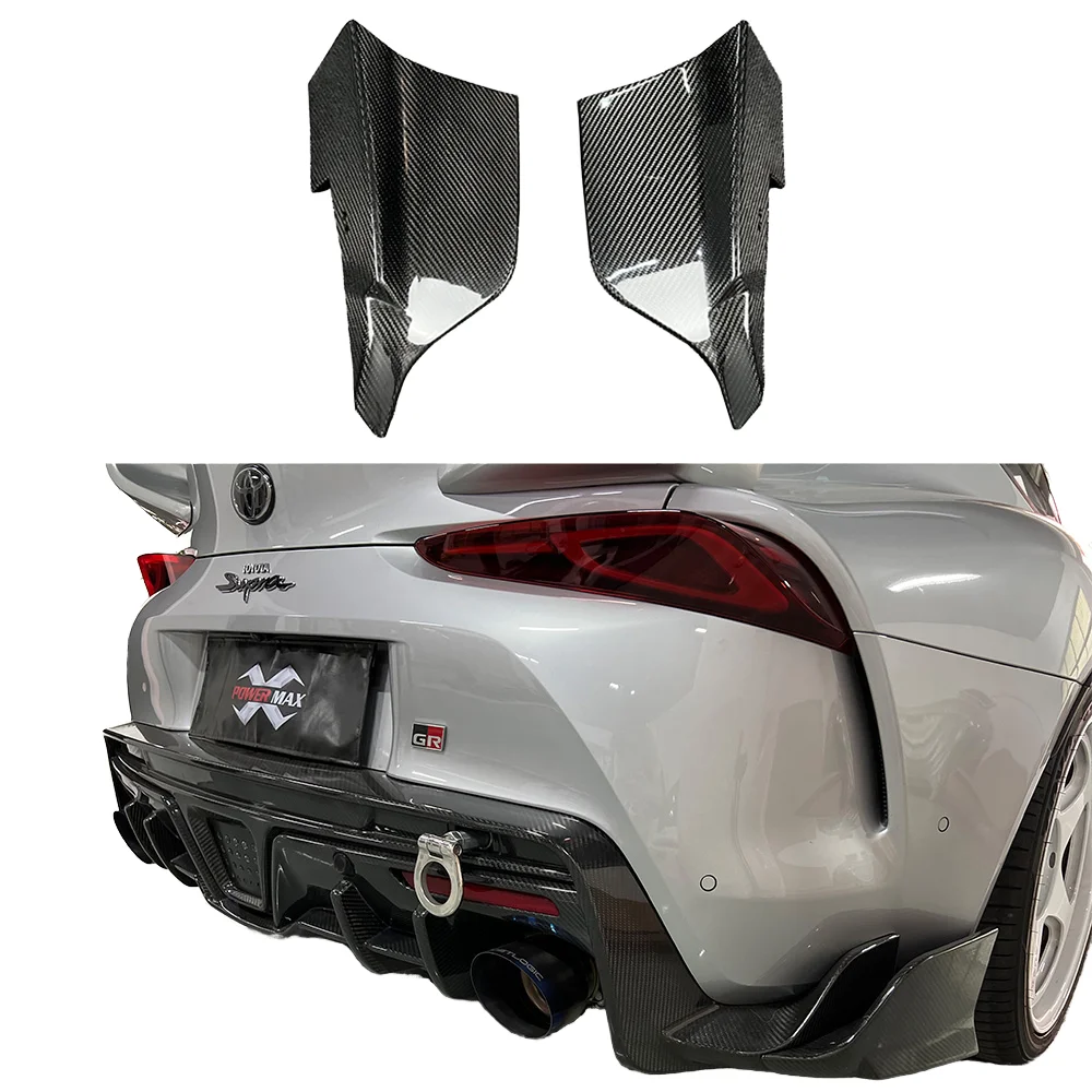 

2pcs Carbon Fiber T Style Rear Diffuser Spats New Condition Toyota Supra A90 A91MKV Rear Splitter Upgrade