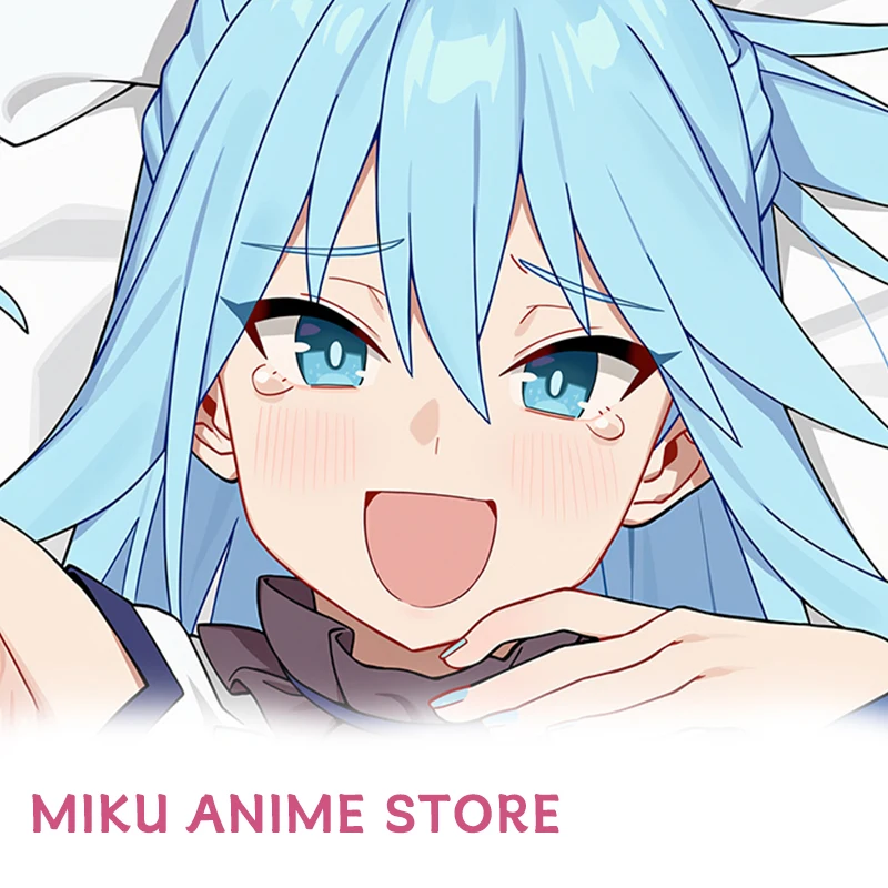 Dakimakura Cover Anime Kono Subarashii Sekai Ni Shukufuku Wo! Aqua Double-Sided Print Pillowcase Life-Size 2way Body Pillow