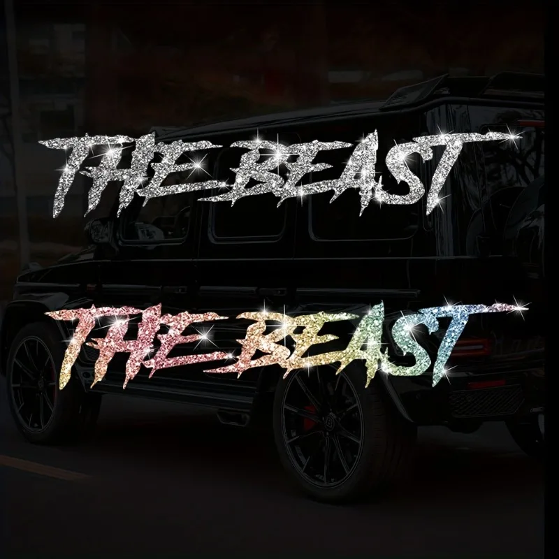 

1 шт., имитация бриллиантов, блестящие наклейки для мотоциклов «Зверь», водонепроницаемые для мотоциклетного шлема, топливного бака, окна автомобиля, виниловые предложения