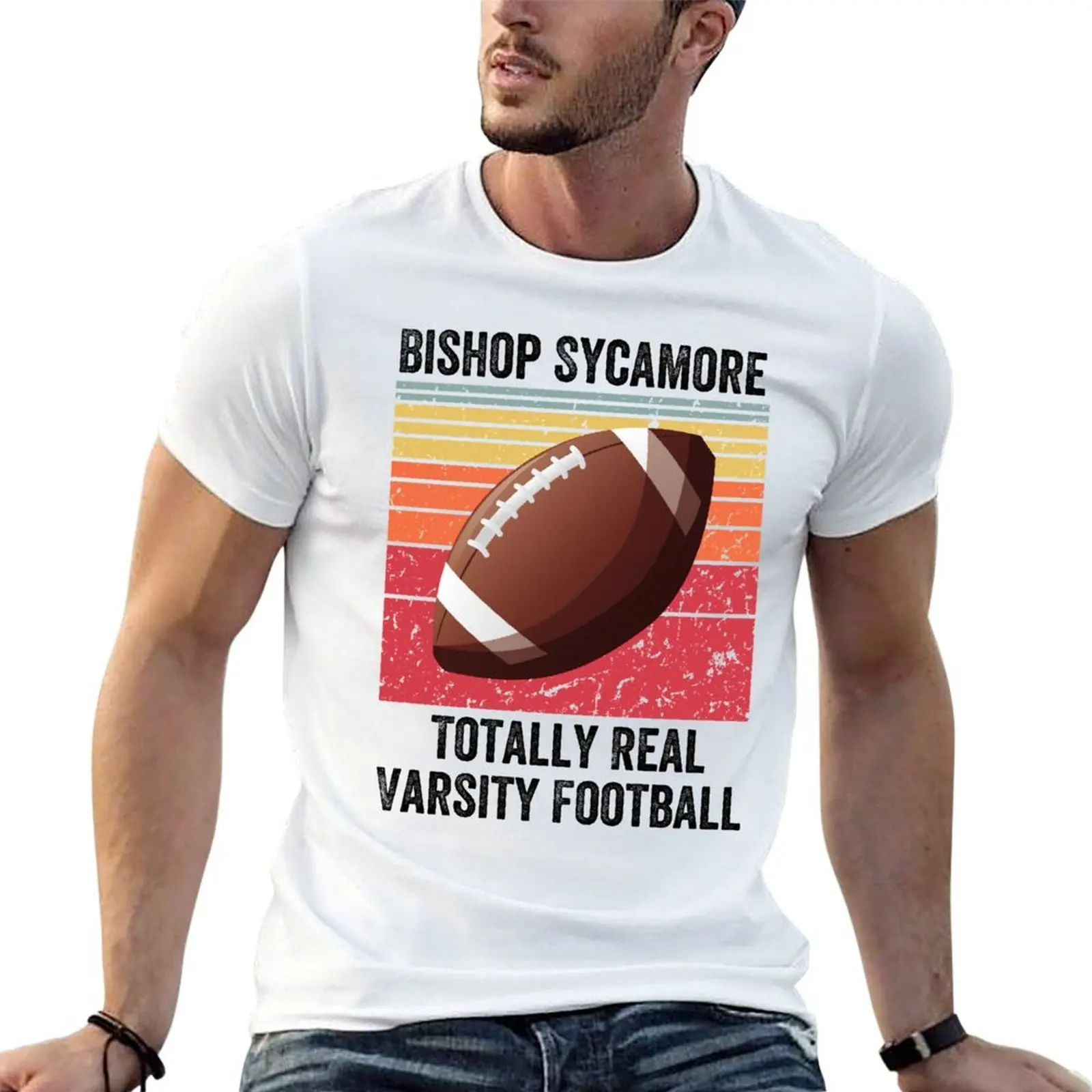 Bishop Sycamore Totally Real Varsity Football Team T-Shirt quick-drying summer clothes mens graphic t-shirts funny