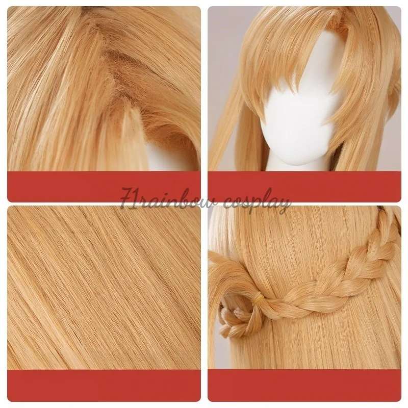 71rainbow Cosplay Yuuki Asuna Cosplay Wig Anime Sword Art Online Yūki Asuna Cosplay Hair Wigs view 4
