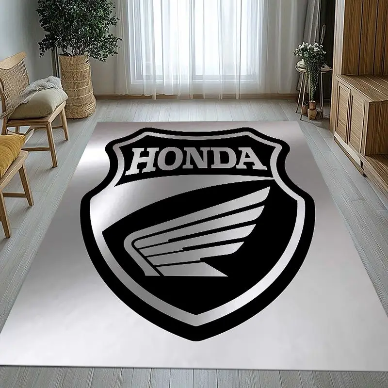 Classic H-HONDA Racing car Moto Living Room Non-Slip Area Rug Soft Carpet for Bedroom  Playroom Sofa,Home Decor Doormat Gift