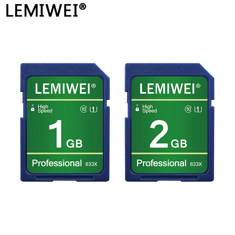 Высокоскоростная SD-карта LEMIWEI, 256 Мб, 512 МБ, 1 ГБ, 2 Гб, профессиональная SD-карта памяти класса 10 U1 для камеры