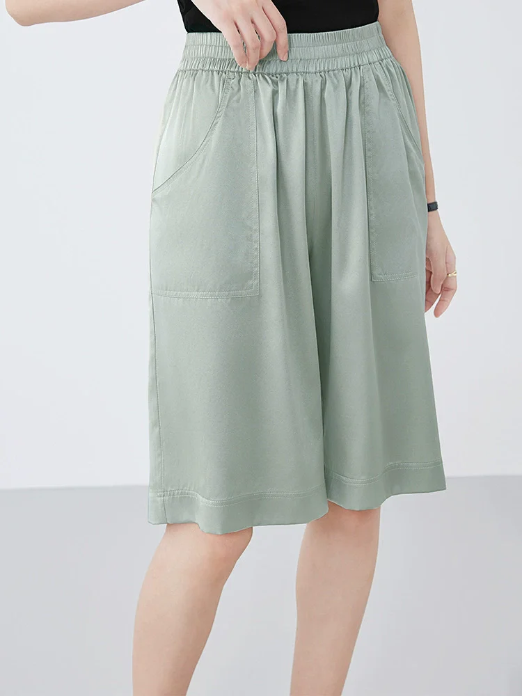 Birdsky, 1 pezzo Pantaloncini larghi da donna 95% vera seta di gelso 5% spandex 2 colori. S-1043