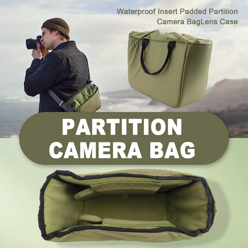 Waterproof Insert Padded Partition Camera Bag Lens Case For Dslr Slr Camera-A22U