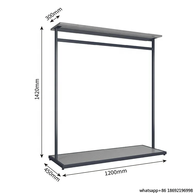 Custom Women's Retail Display  Shelf Bracket Clothing Store Hanger