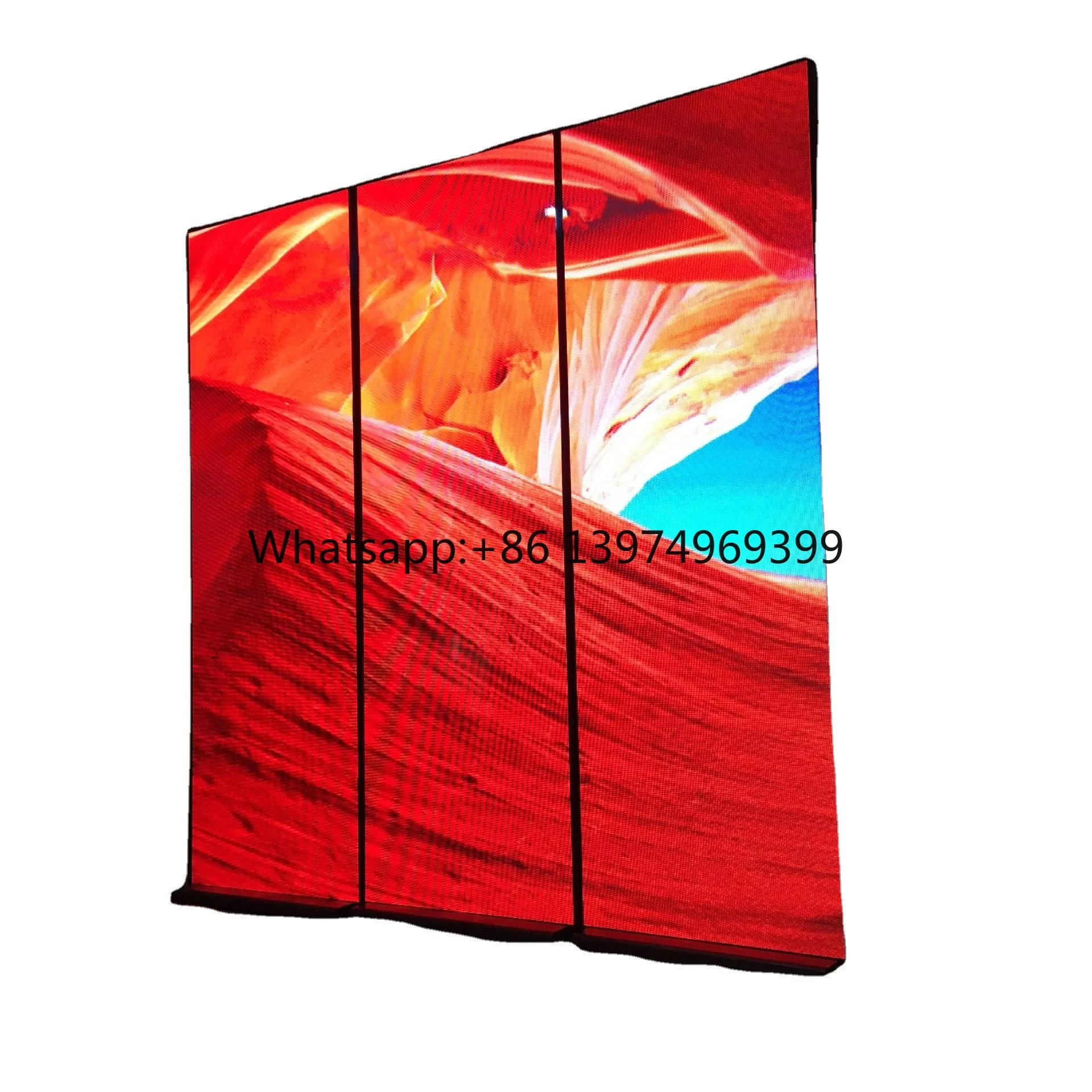 New Product Customized Wireless Floor Standing P2.5 LED Poster Screen Ground Stand Support LED Screen