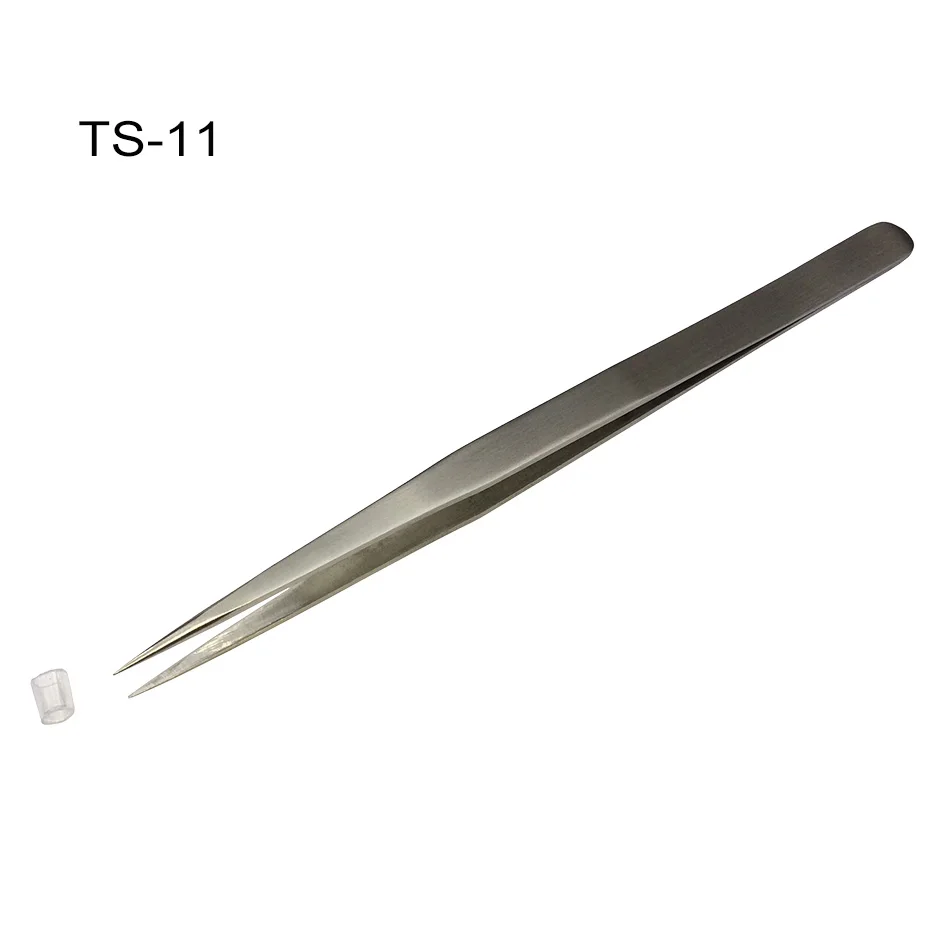 

High Quality 140mm Stainless Steel TS11 Tweezers Nipper TS-11 1.2mm / 1.5mm for Phone Repairment DIY Repair Tools 100pcs/lot