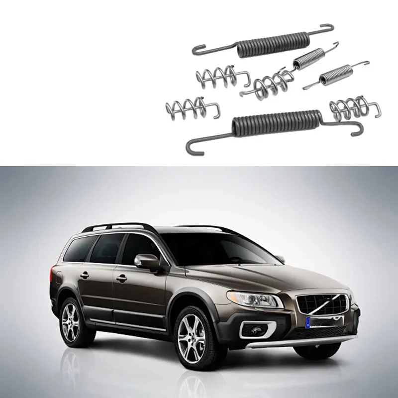 31445339 30645831 For V-olvo S60 V70 XC70 XC90 metal spring replacement parts Handbrake shoe fixing spring kit 1 set /8 pieces