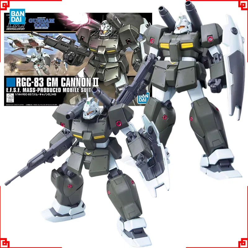 

Bandai Gundam Model Kit HG GM Cannon 2 Anime Figure Gunpla Building Kit Gundam Collectibles Action Figures Toys For Boys Gift