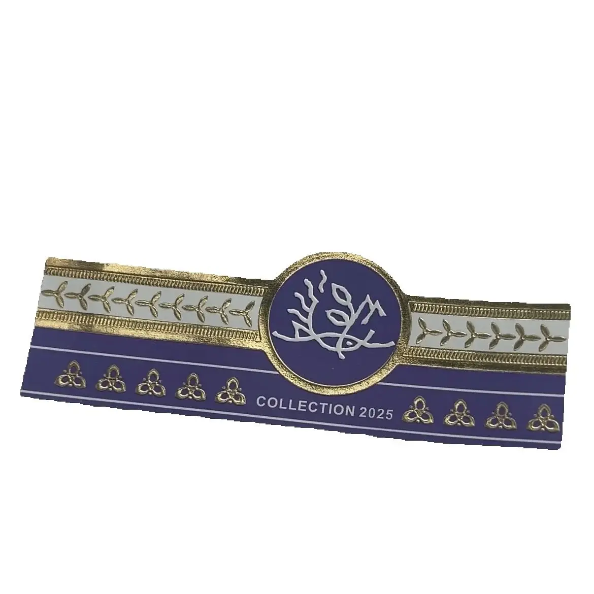 

Изготовленные на заказ ленты для сигар из золотой фольги и кольца | Наклейки для упаковки частной печати | Заводская поставка роскошной печати этикеток сигар