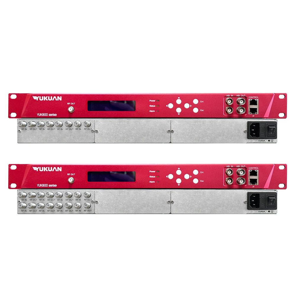 DVB-C/S2 to DVB-T/ATSC/ISDB-T Transmodulator with 4/8/12/16/20/24-Channel Tuner Input 2 ASI I/O 1 Gigabit IP Output
