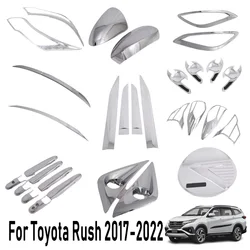 ABS Trim Fog Light Frame Door Body Handle Bowl Cover Mirror Fuel Trunk Engine Hood For Toyota Rush F800/F850 2017 2018 2019-2022