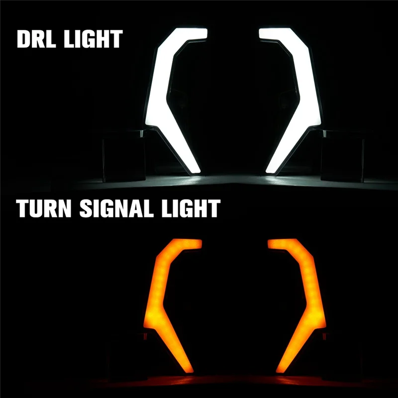 

A03E-Front Fang Accent Lights Kit, Signature Light With LED Turn Signal For Polaris RZR XP 4 1000/RZR 900 XC 900S Accessories