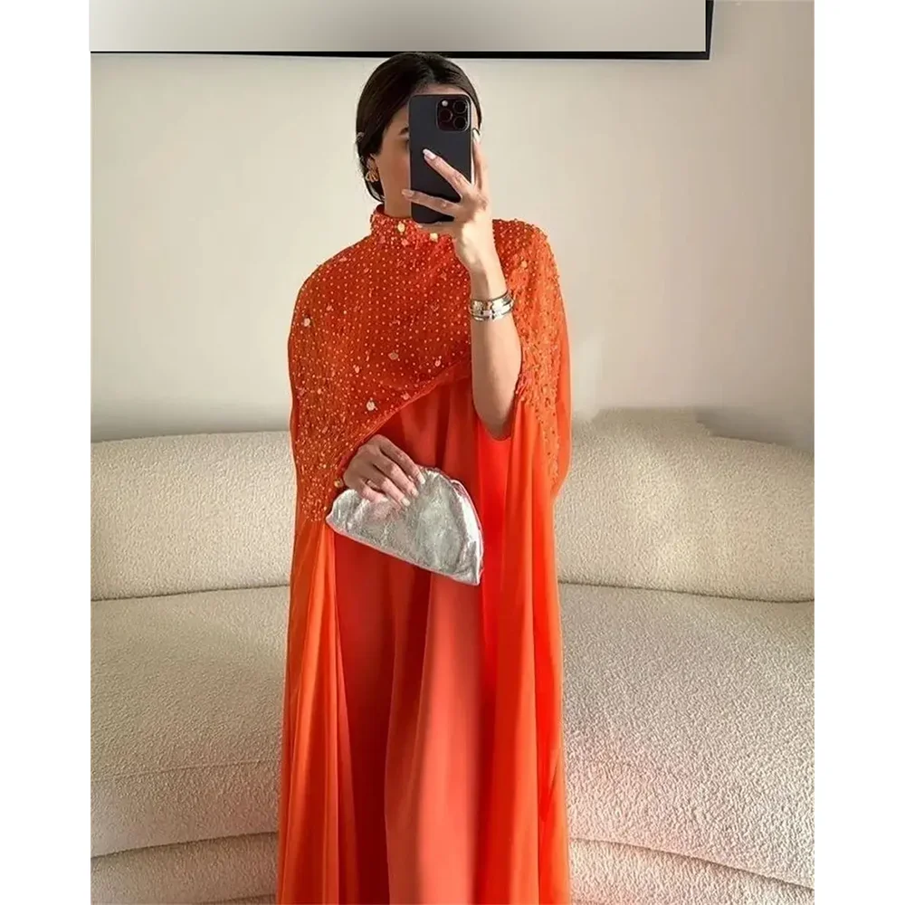 

Customized Two Pieces Evening Dresses Luxury 2024 Elegant Beadings Sequins Chiffon Formal Party Dress فساتين للمناسبات الخاصة