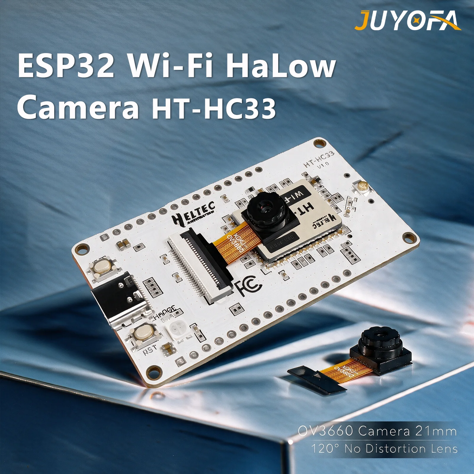 heltec-ht-hc33-esp32-s3-wi-fi-halow-board-ov3660-camera-120°-no-distortion-lens-low-power-iot-module-1-2pcs-optional