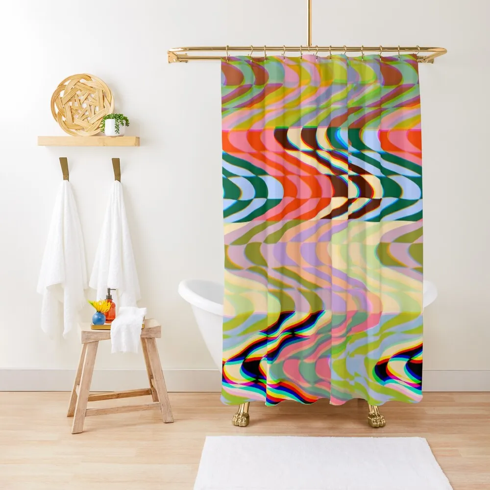 متقلب موجات دش الستار صندوق الحمام ديكور نافذة مجموعة لستارة الحمام