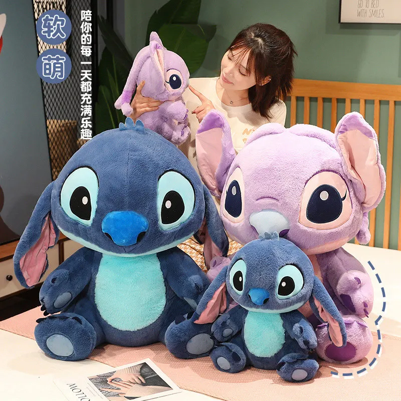 

Big Size Disney Peluche Lilo & Stitch Plush Toys Cute Stuffed Movie Anime Stitch Angel Doll Soft Plushies Cuddly Plushies Gift、