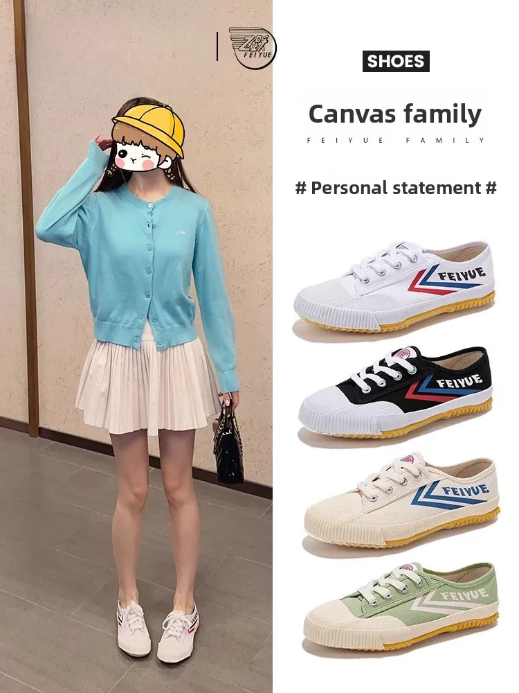 

Casual Canvas Sneakers Couple Sle Lightweight Spring New Breathable Low Top Soft Bot Leisure Sport Board oes Feiyue